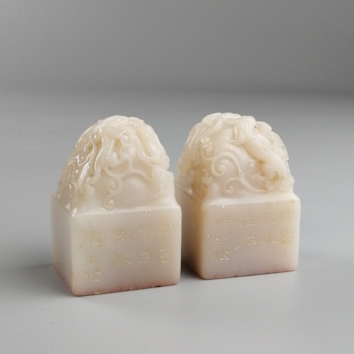 中国美術 寿山石 印材 2点 石印材 古印材 検索 書道具 中国 古玩 印章 田黄石 書道家 寿山 印鑑 篆刻 拍卖