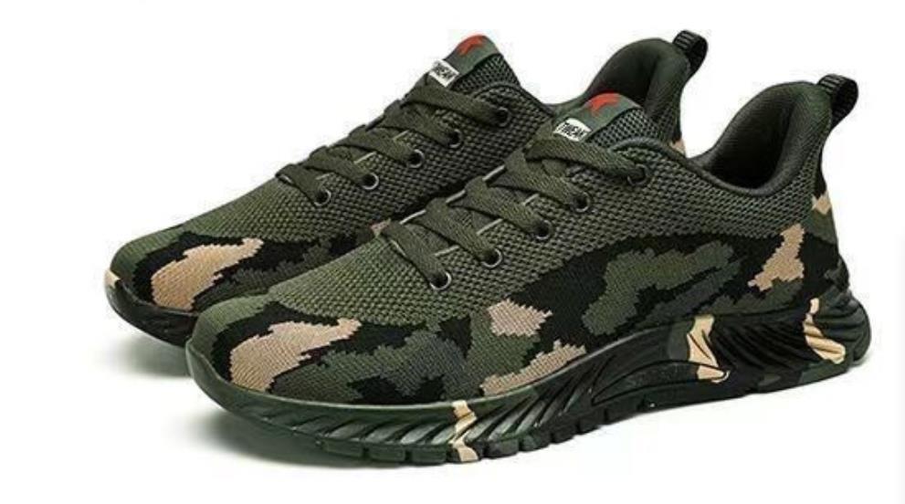送料無料 トレッキングシューズ 撥水 ミッドカット メンズ 軽量 衝撃吸収 迷彩 26.5cm 拍卖