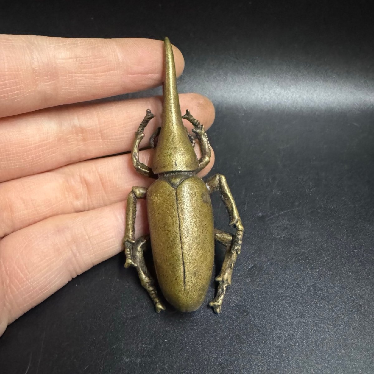昆虫 甲虫 ビートル カブトムシ 銅製 銅器 工芸品 置物 収蔵 鑑賞 装飾コレクション ZH1850拍卖