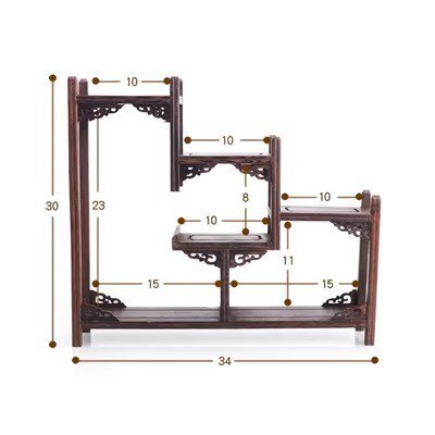 茶道具 茶器展示棚 工芸品 茶道 実木 置物台 鶏翅 棚 茶器立て ボーグ架 木彫り 展示ラック mdd013拍卖