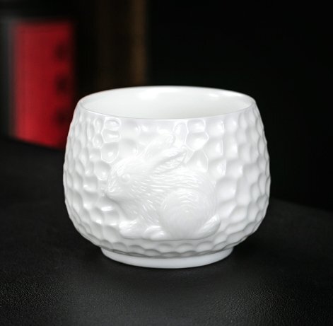 中国美術 福建 徳化窯白磁 高級茶器 箱付き 中国茶器 中国磁器 湯飲み拍卖