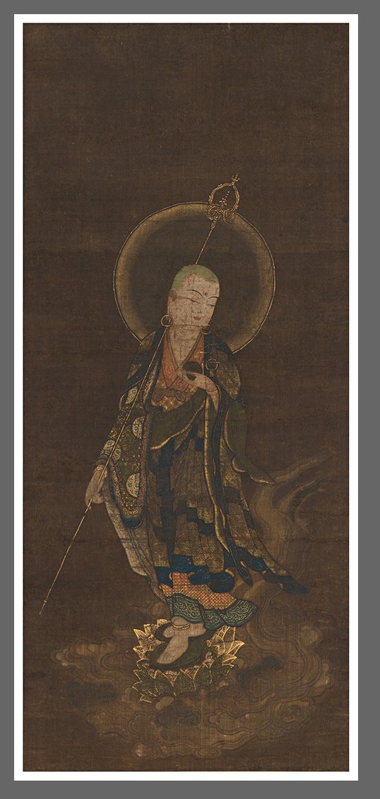 地蔵菩薩 表装なし 仏画 仏像 仏教美術 掛け軸 護符開運 風水お守り 厄除け 装飾収蔵zhzx087拍卖