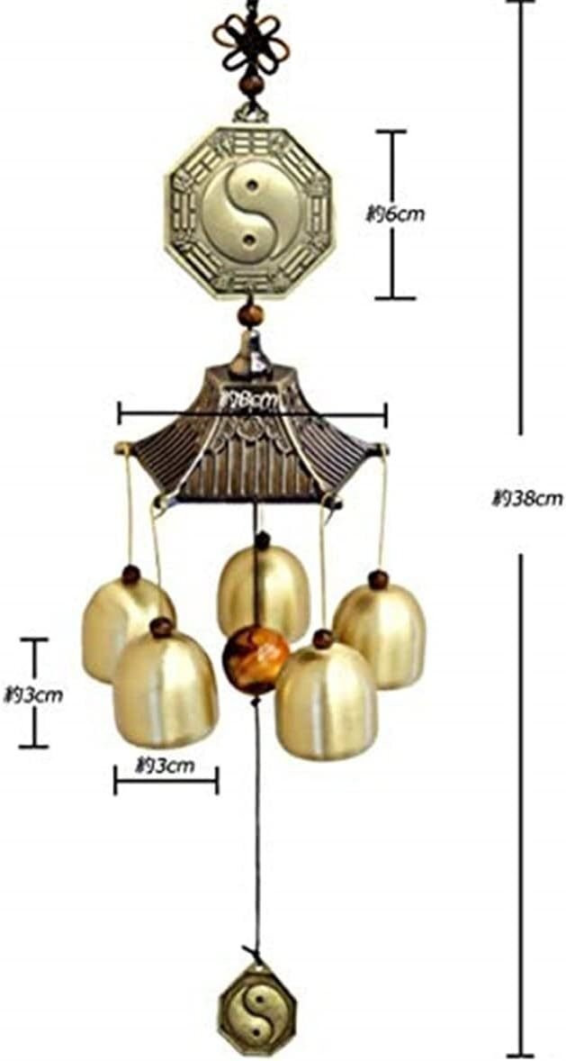 八卦風鈴 銅風鈴 太極風鈴 開運アイテム 八卦太極 風水 開運 アイテム パワー 小物 厄除け アンティーク インテリア 銅製 風水 XDD7拍卖