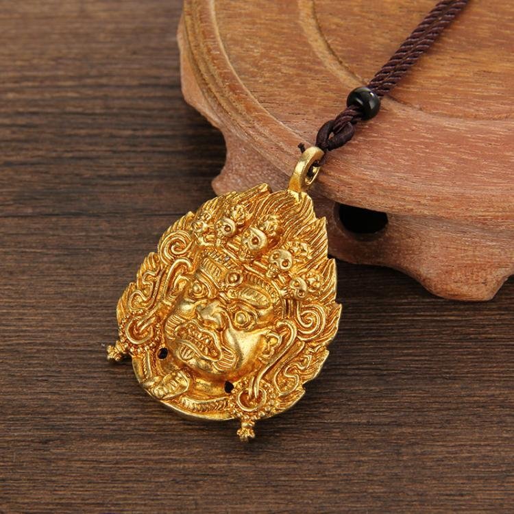 送料無料! 中国 チベット 密教 純銅細工 不動明王 唐密 真言宗 ペンダント裝身具 護符 開運 風水 お守り 厄除け sux139拍卖