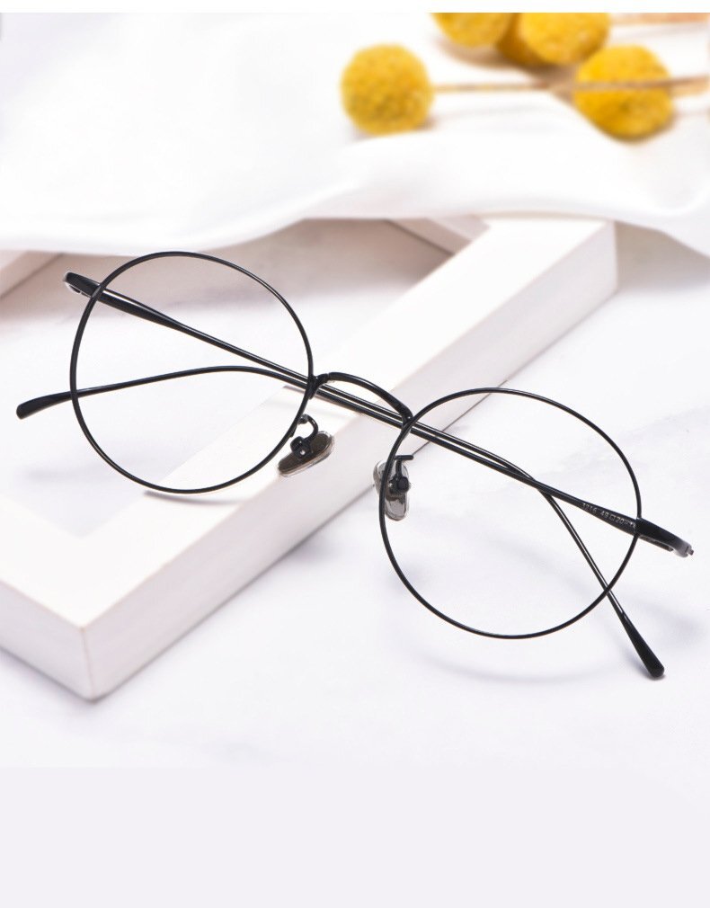 新品★高級メガネ★フルリム 金属 チタン 眼鏡 メガネフレーム ヴィンテージ 度数なし 小顔効果 男女兼用 ydyj216拍卖