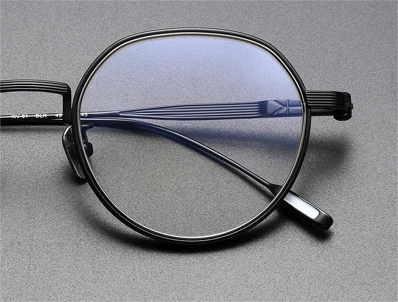 送料無料★高級メガネ★フルリムメガネ メガネフレーム 金属 チタン レンズ交換可能 伊達メガネ 男女兼用 丸メガネ拍卖