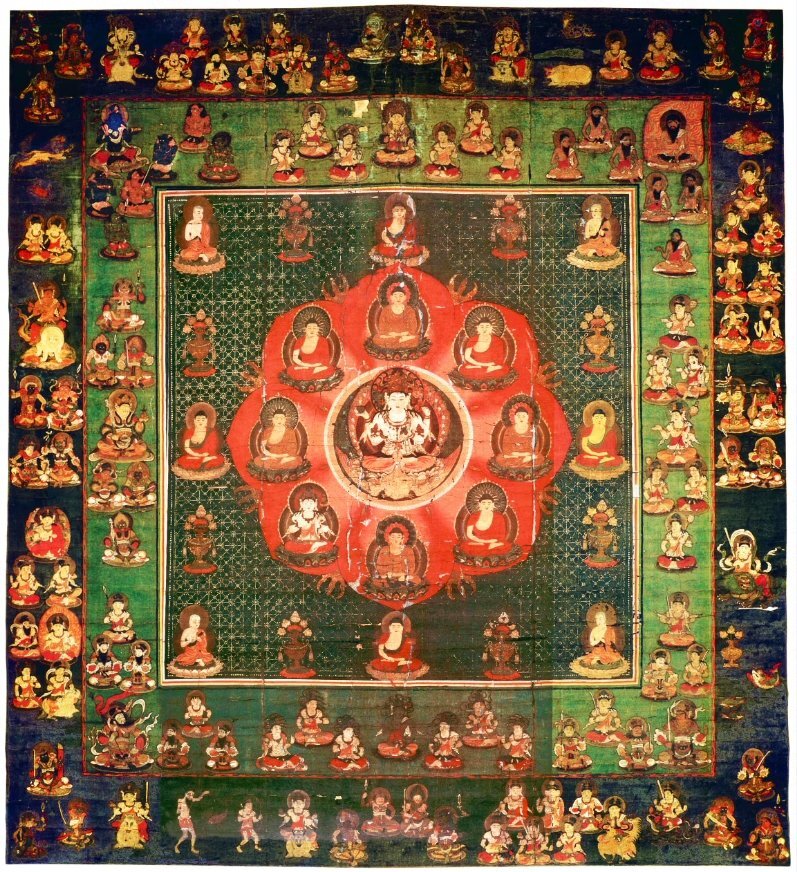 曼荼羅 孔雀經曼茶羅 密宗 唐密東密密教 観法 瞑想 仏母大孔雀明王zhzx195拍卖