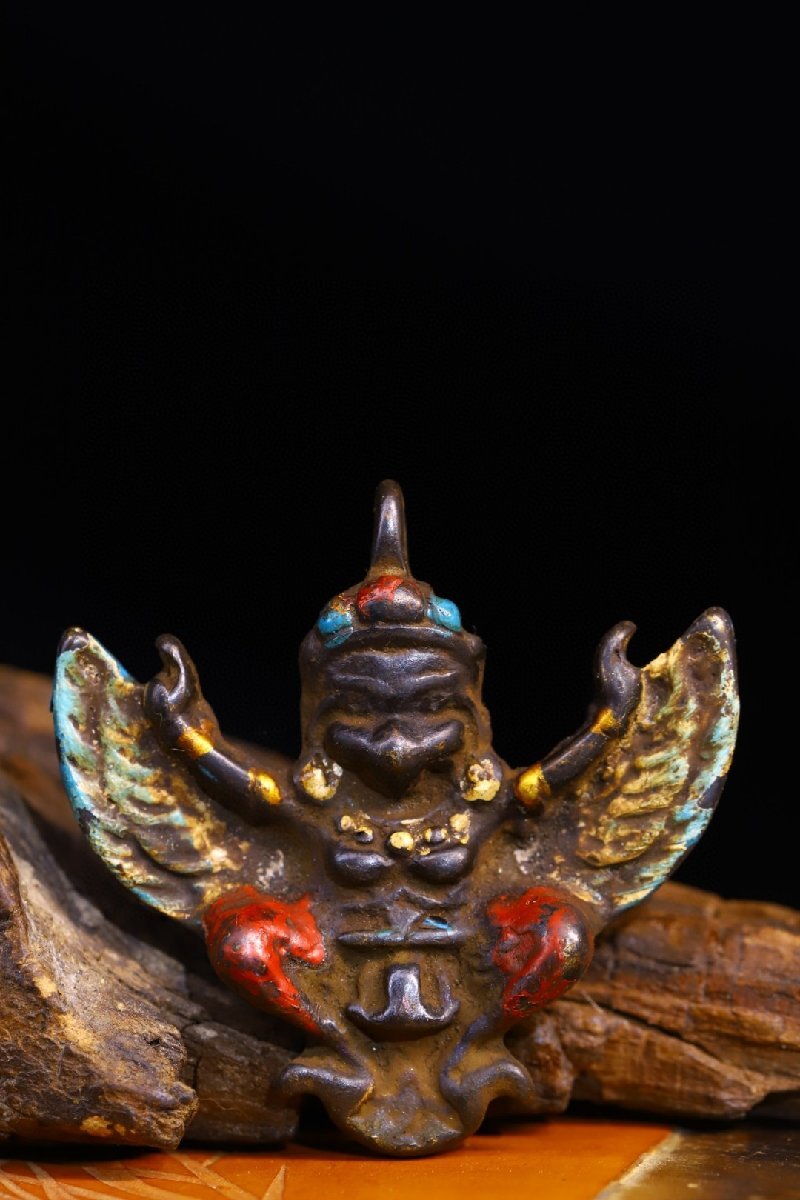 送料無料! チベット 密教 純銅細工 手作り 刻 大鵬金翅鳥 ペンダント 裝身具 護符 開運 風水 お守り 厄除け 在庫確認必要 sux179拍卖