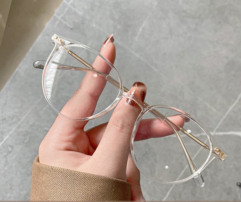 新品!送料無料!フルリム 眼鏡フレーム 金属 度数なし レンズなし 伊達メガネ ファッション小物 男女兼用 クリアホワイト ydyj4拍卖