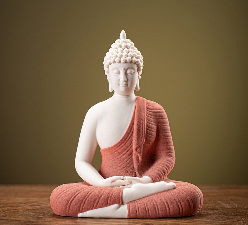 送料無料!婆娑三聖 釈迦牟尼仏 仏像 紅衣如来陶磁器セラミックス 白磁 徳化窯 仏教美術 置物 供養 装飾 収蔵cdp279拍卖