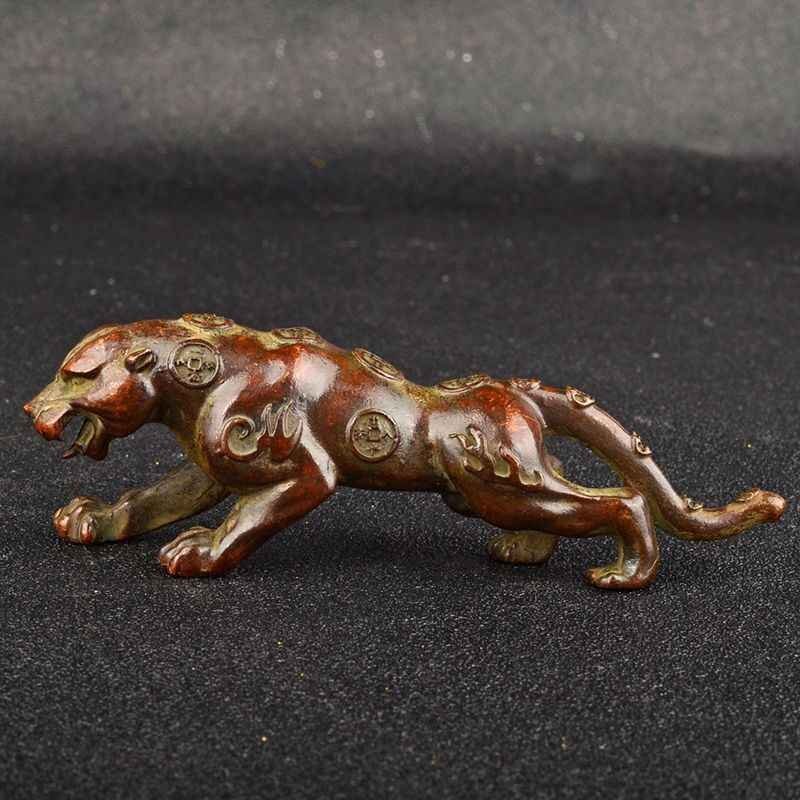 送料無料 中国 古銅 古銅金豹風水紫銅銅器 銅鎮紙 鎮尺 文房四宝 銅茶寵 茶置物 鎮紙 茶道 置物拍卖