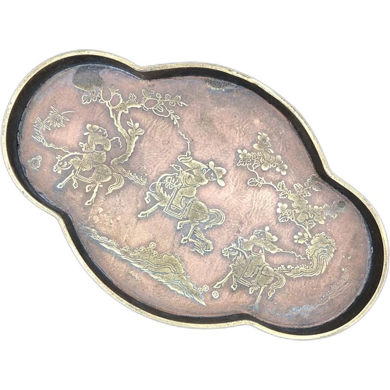 宋式 黄銅 茶器 収納 皿 中式ポットマット 旧茶皿茶 マット 製造 乾泡皿拍卖