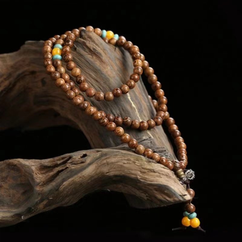 送料無料!黄木 手串108本 仏珠 天然木 数珠 ブレスレット 風水 厄除け 縁起物 開運 守り神 木の置物 擺件装飾 賞物収蔵fgcq108拍卖