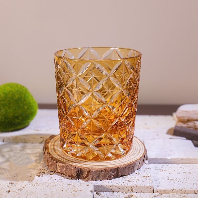 訳あり 在庫処分 お買い得 ロックグラス クリスタルガラス 切子 ウィスキー用 ドリング用 箱なし 簡易包装 自宅用 1点のみ ZH1865拍卖