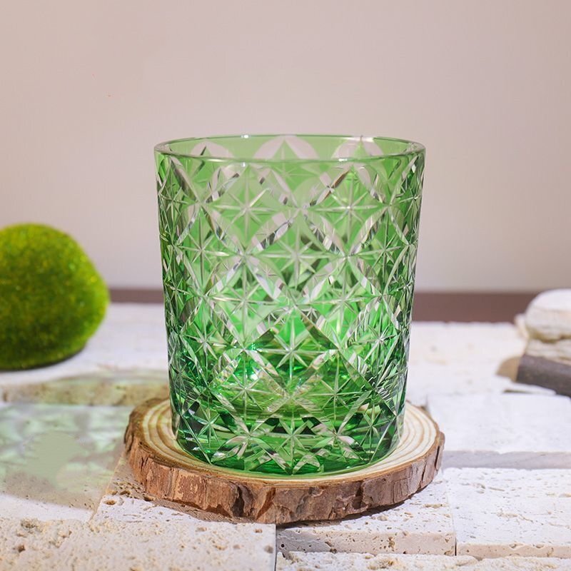 訳あり 在庫処分 お買い得 ロックグラス クリスタルガラス 切子 ウィスキー用 ドリング用 箱なし 簡易包装 自宅用 1点のみ ZH1864拍卖