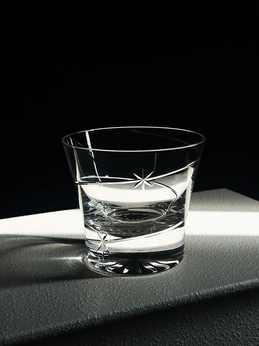 ロックグラス クリスタルガラス クリア 切子 ウィスキー用 箱付き ギフト zh287拍卖