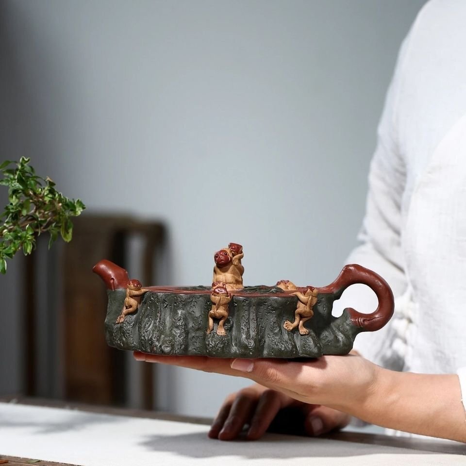 極細工 旧蔵 宜興紫砂壺 名家手作壺 茶壺 煎茶道具 茶具 茶道品 置物 擺件 中国美術 装飾 収蔵 コレクションsux165拍卖