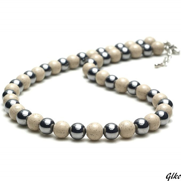 【森林浴効果が期待される】ネックレス 8mm テラヘルツ鉱石 高濃度北投石 8mm パワーストーン 男女兼用 プレゼント 丸玉拍卖