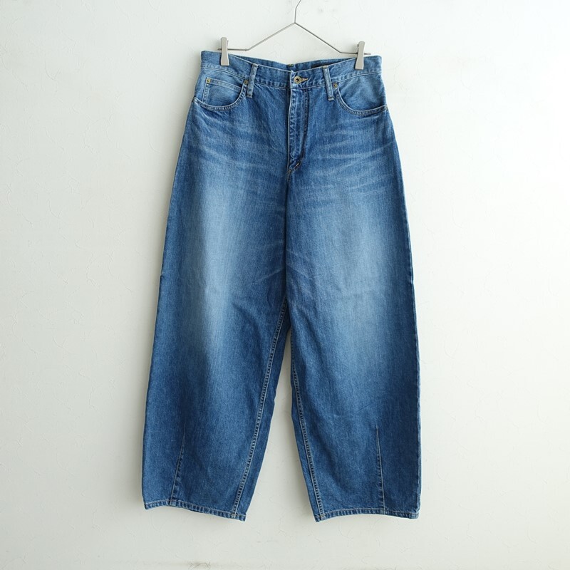 ハグオーワー Hug O War *バルーンデニムパンツ*Lジーンズジーパン綿インディゴブルーボトムスワイド(j1-2510-471)【12K52】拍卖