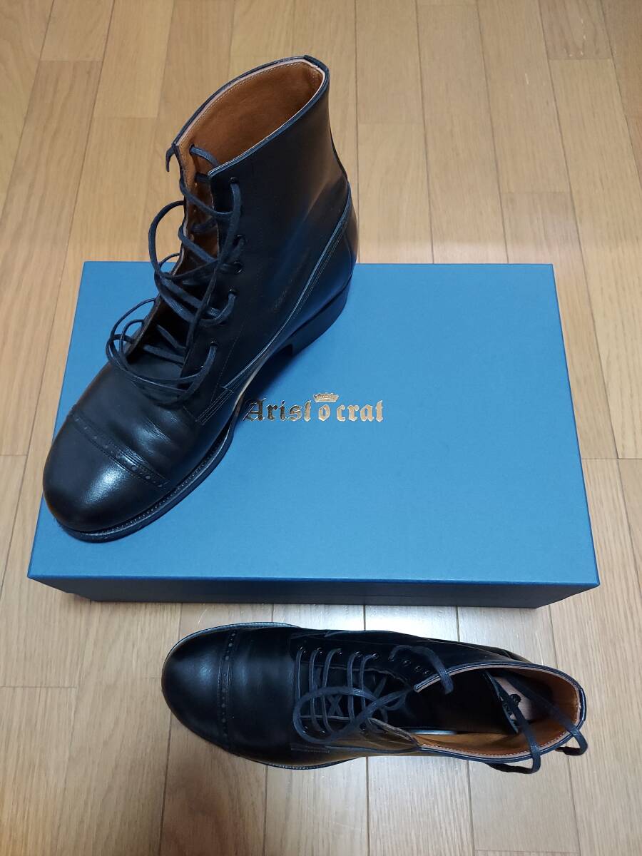 Aristocrat Lowell アリストクラット ローウェル BRASS CLINCH ブラス クリンチ 芯通し黒 ブーツ 箱付き 7H拍卖