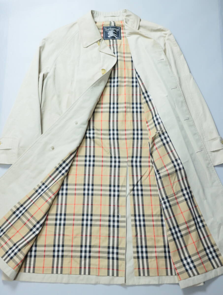 C207/Burberry/バーバリー/Burberry's/オールド/ステンカラーコート/バルマカーンコート/ノバチェック/94-175-6サイズ/メンズ/ベージュ拍卖