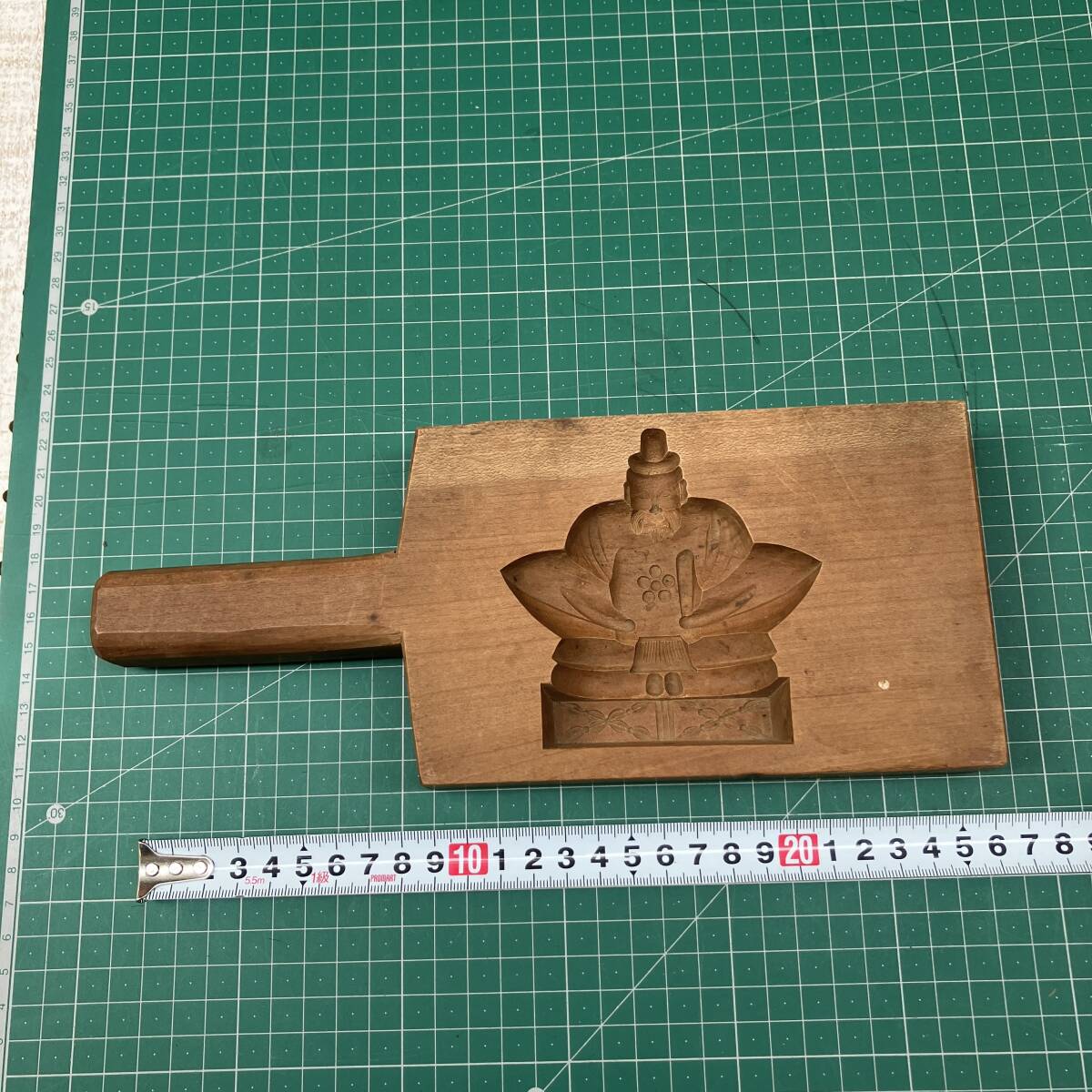 和菓子屋の 楽しい木型 美品 ★ 天神さま、学問成就、菓子型 木彫 ネリキリ縁起物 職人技 ラクガン 粋 和風 118F拍卖