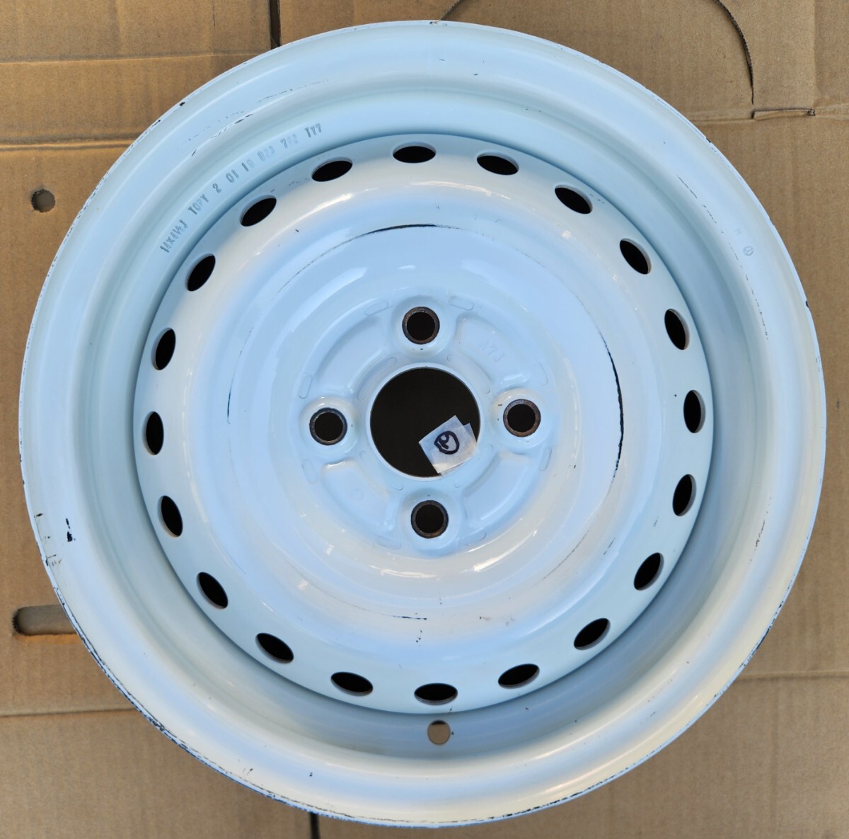 ホンダN-BOX カッパーブラウンスタイル純正 14インチ ホワイトホイール 1本 N-BOX JOY N-ONE N-WGN N-VAN 発送のみ ②拍卖