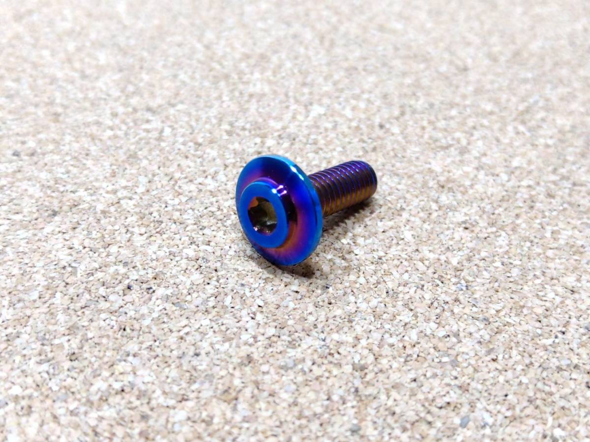 低頭トルクス チタンボルト M6×16mm PVDコート ブルー ナンバープレート等に拍卖
