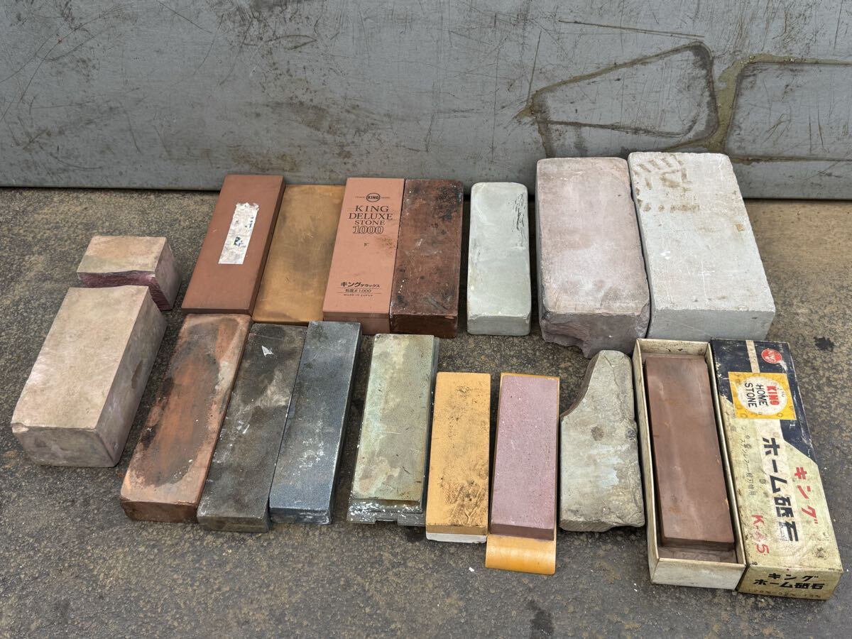 砥石/天然砥石 荒砥石 中砥石 仕上げ砥石 まとめ 16個セット 現状品 ジャンク拍卖