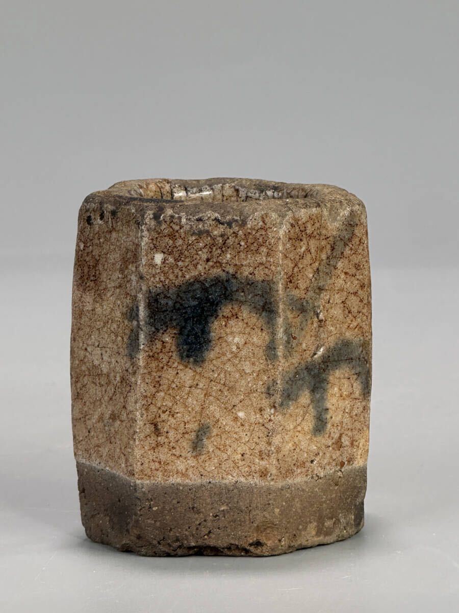 UO29-31 青花 香炉 筒 古物保証 唐物 時代物 李朝 拍卖