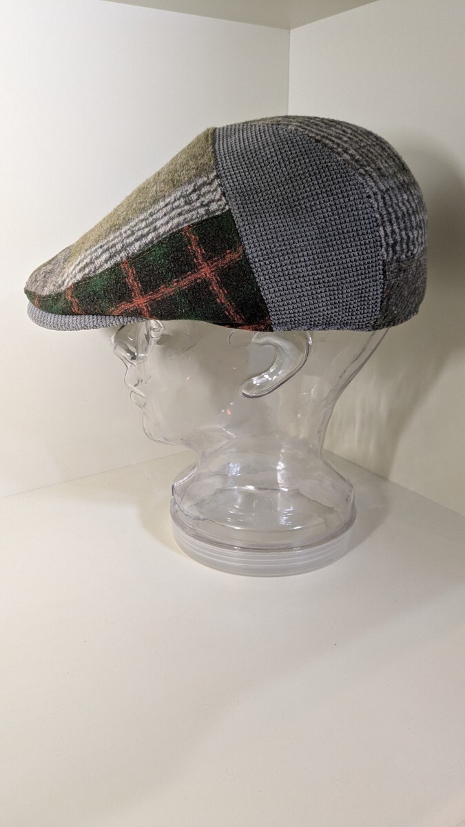 4931送料200円 美品 センス オブ グレースSENSE OF GRACE 帽子 キャップ レディース メンズ ハンチング帽 パッチワーク ツイード 秋冬拍卖