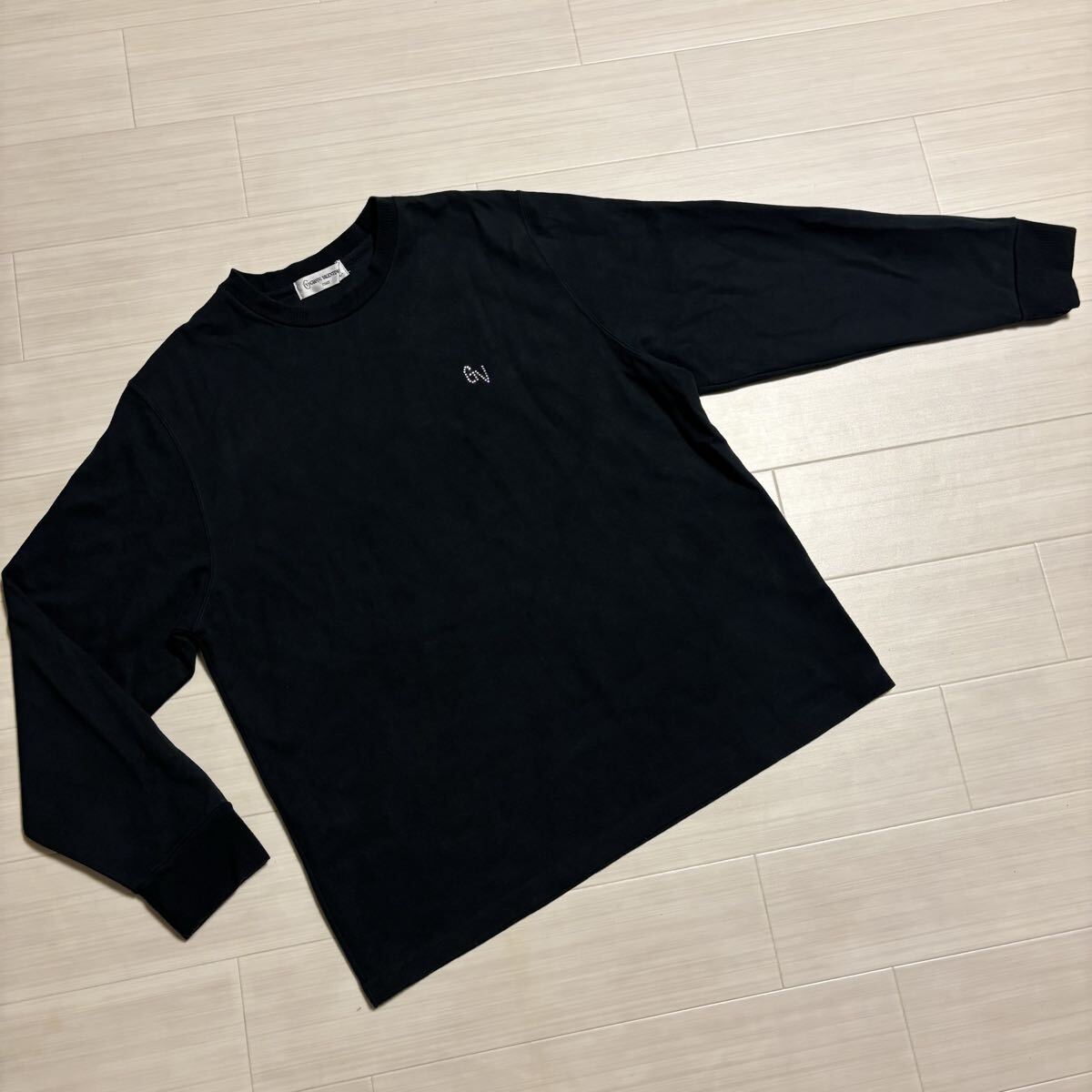 ● GIANNI VALENTINO ITALY ジャンニバレンチノ 長袖 カットソー トップス プルオーバー 丸首 レディース 3L メンズ Mサイズ可 ブラック 黒拍卖