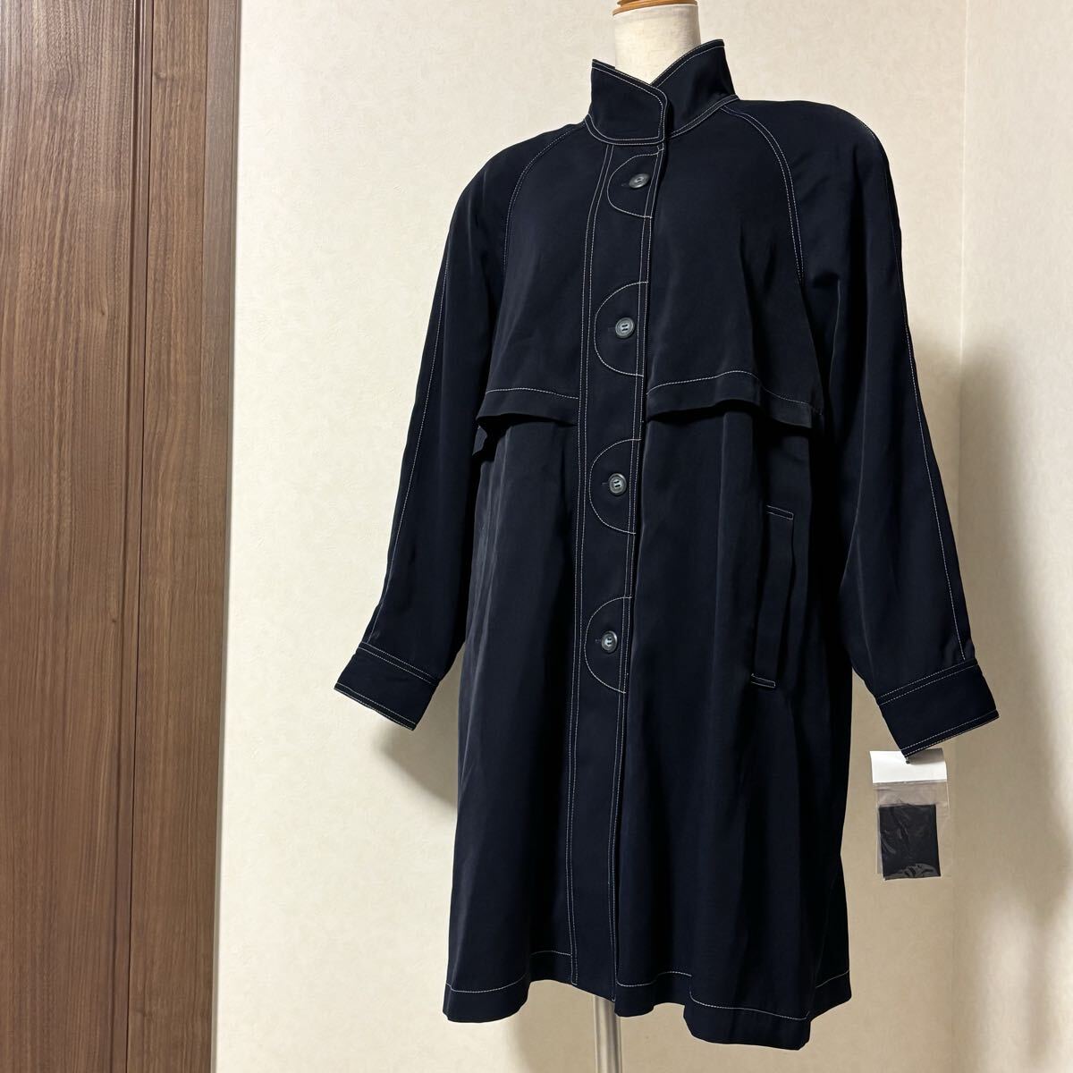 ● 新品タグ付き 未使用 Inattic レディース Mサイズ 大きいサイズ アウター ジャケットワンピ トレンチジャケット ジャンパー ブルゾン 紺拍卖