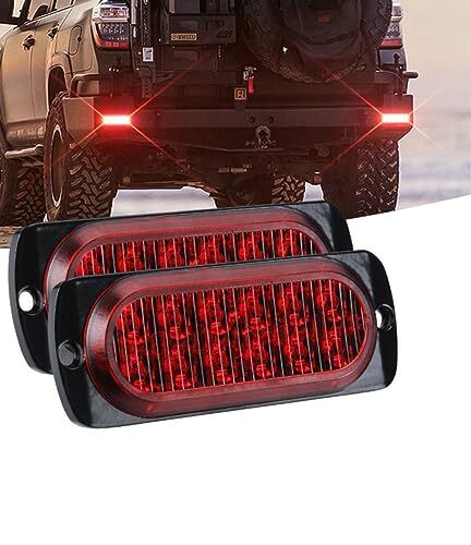 12V 24V 兼用 LED テール 防水 ブレーキランプ テールランプ 汎用 車 バイク トラック レッド ストップランプ ハイマウント 2個拍卖