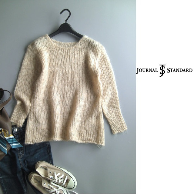 JOURNALSTANDARD(ジャーナルスタンダード)ふんわりモヘヤニット ベージュ拍卖