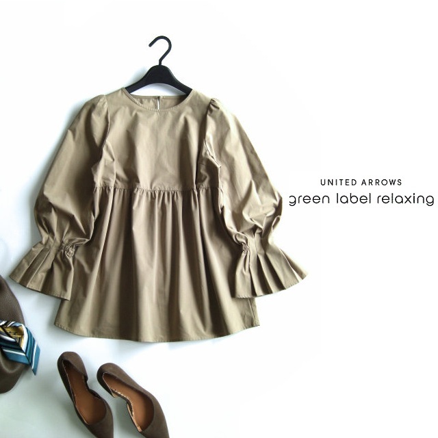 グリーンレーベルリラクシングgreenlabelrelaxing切り替えプルオーバーブラウス F ユナイテッドアローズ拍卖