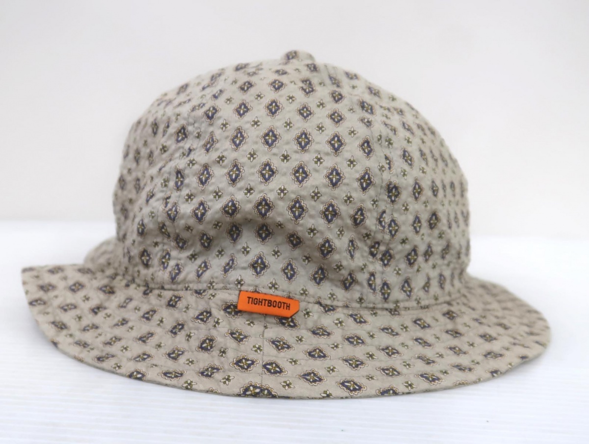 TIGHTBOOTH RHOMBUS タイトブースプロダクション 23SS RHOMBUS HAT ランバス総柄 シアサッカーメトロハット拍卖