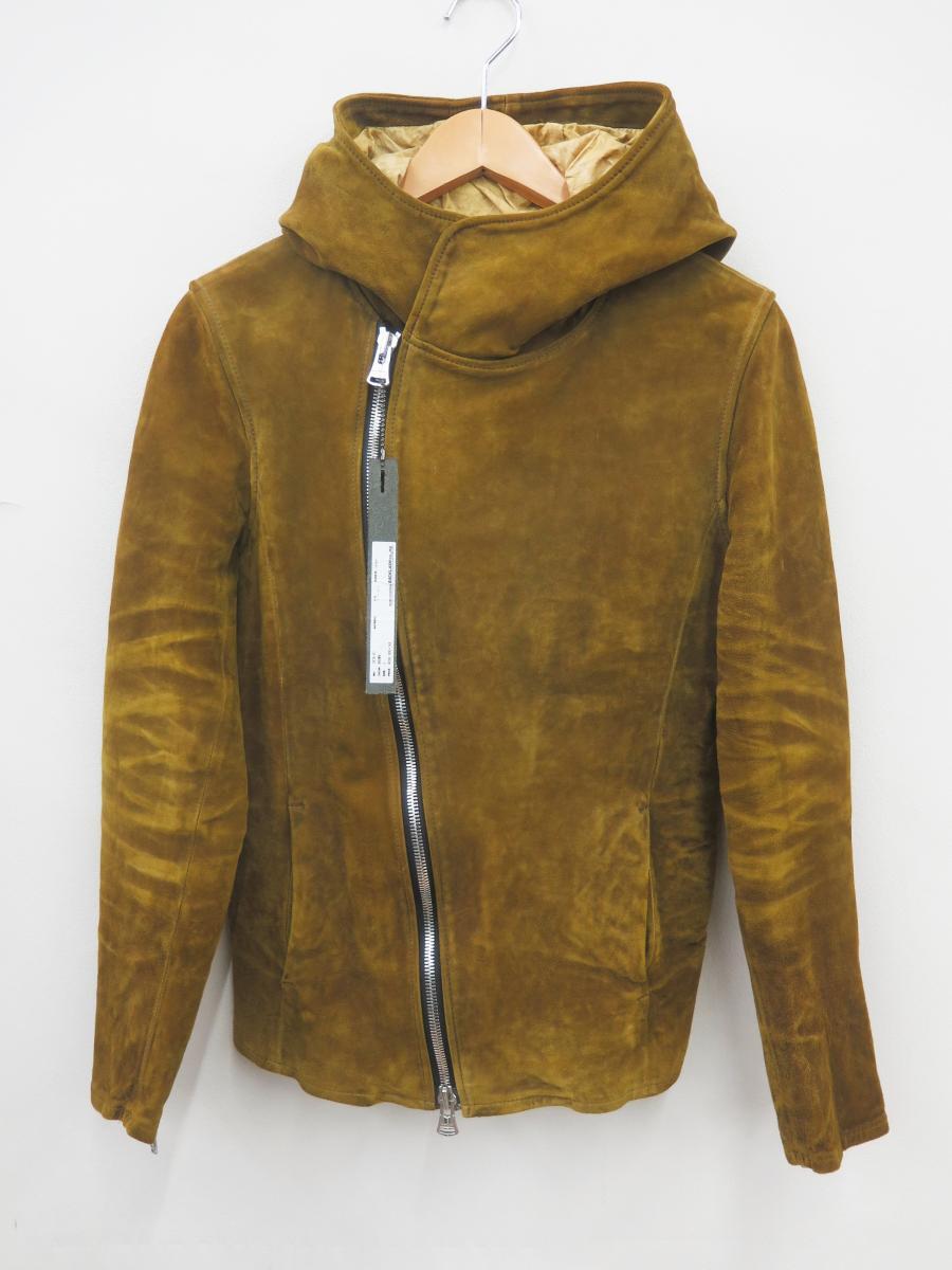 ISAMU KATAYAMA BACKLASH イサムカタヤマバックラッシュ 1878-01 ジャパンカーフ白鞣しスエード フーディ ブルゾン ジャケット S拍卖