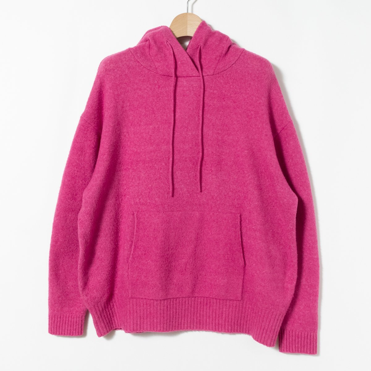 SLOBE IENA スローブ イエナ エアリーニットフーディー パーカー ピンク レディース ナイロン アクリル 無地 差し色 派手 もちもち 秋冬拍卖