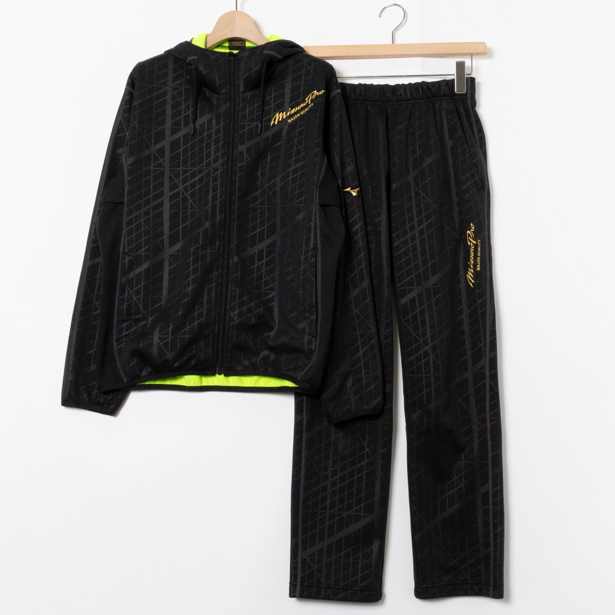 mizuno ミズノプロ テックシールドパーカーパンツ 上下セット M/Sサイズ 12JF7W84 ポリエステル 防風 野球 スポーツウェア ブラック 男女拍卖