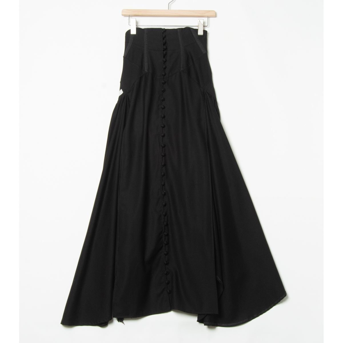 【1円スタート】alice auaa アリスアウアア ハイウエストスカート ロング丈 ゴスロリ クラシカル フェミニン 黒 ブラック 無地 レディース拍卖