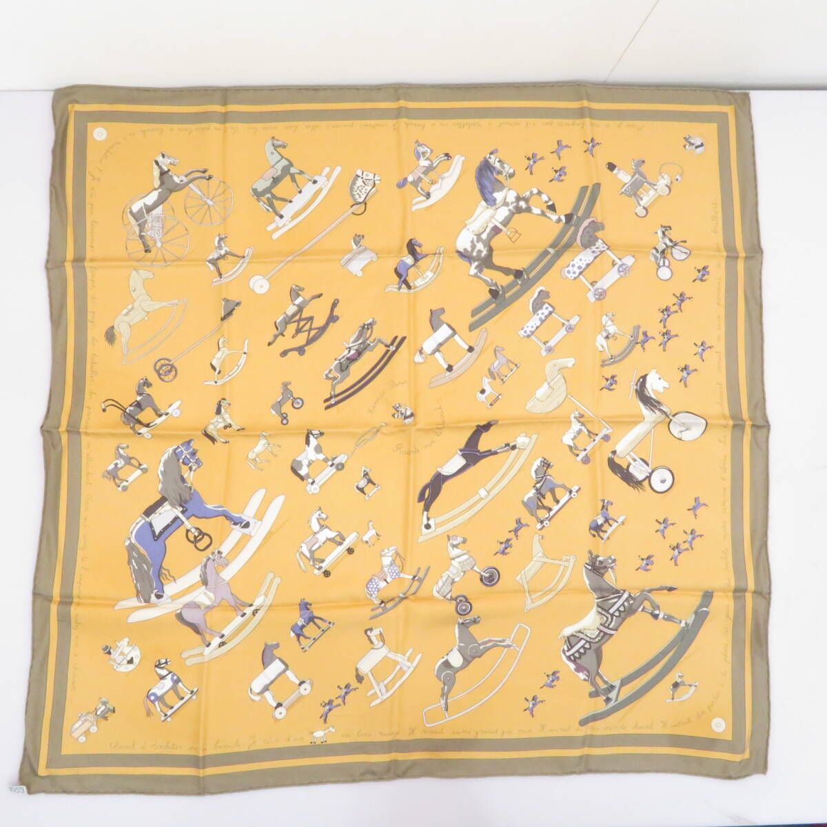 スカーフ◆HERMES エルメス カレ Raconte moi le cheval お馬の話をして 中古 USED ●AS4862拍卖