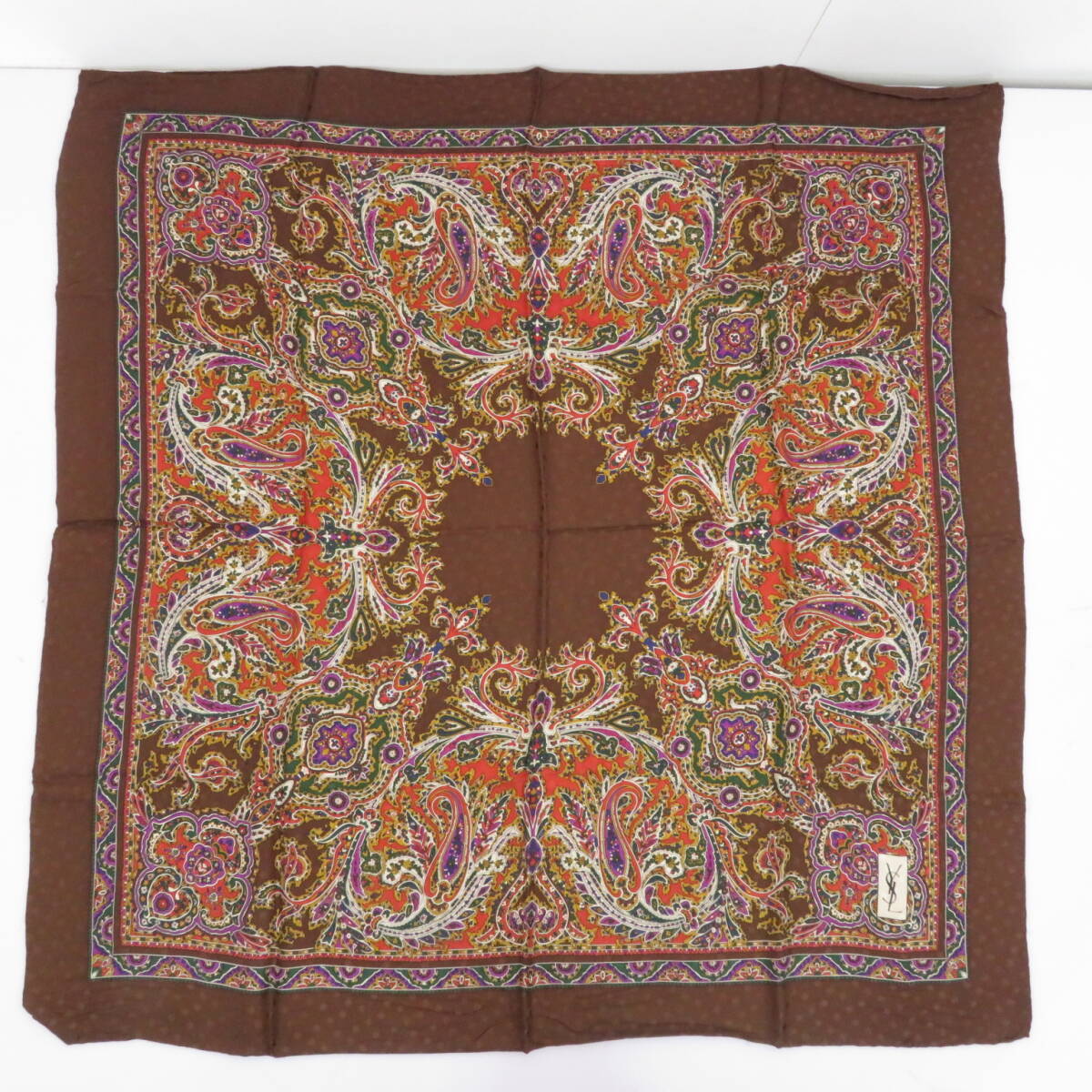 スカーフ◆Yves Saint Laurent イブサンローラン 絹100% 中古 USED ●AS4869拍卖