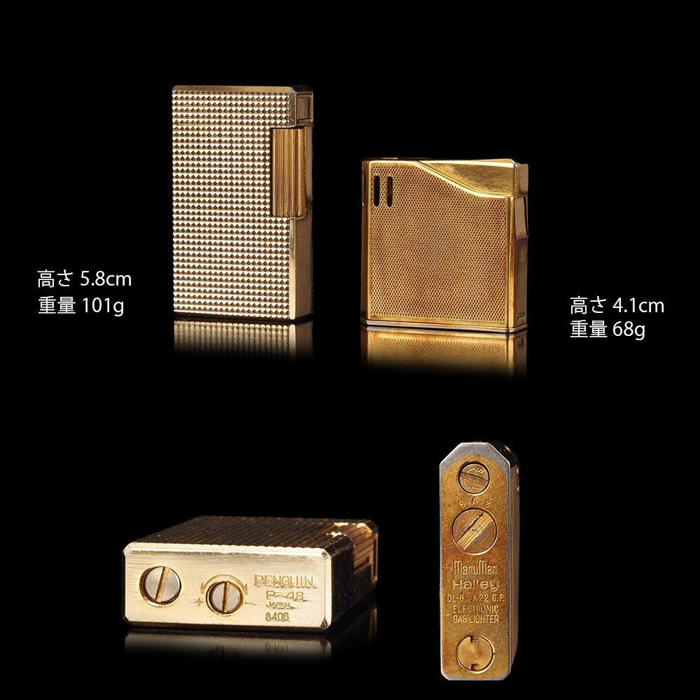 【夢工房】Penguin Maruman ガスライター ゴールド 二種 TE-065拍卖