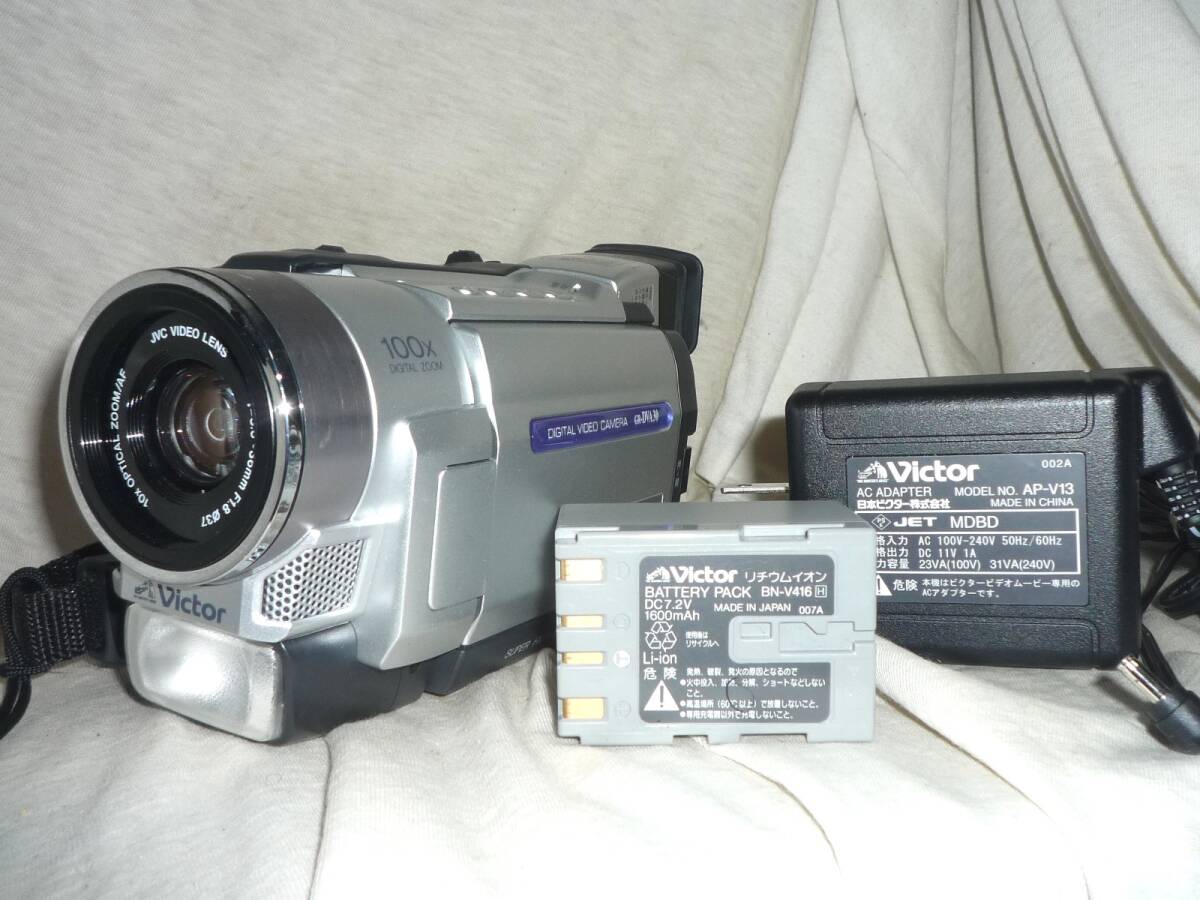 ビクター デジタルビデオカメラ GR-DVA30K(バッテリー、充電器付)動作品拍卖