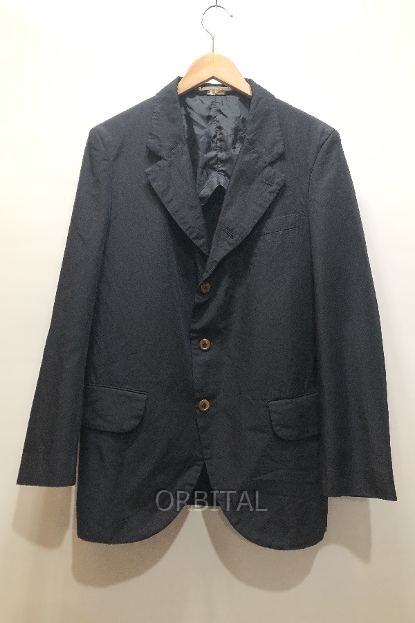 経堂) コムデギャルソン オムプリュス COMME des GARCONS ポリ縮絨 4B テーラード ジャケット サイズS PS-J067 人気拍卖