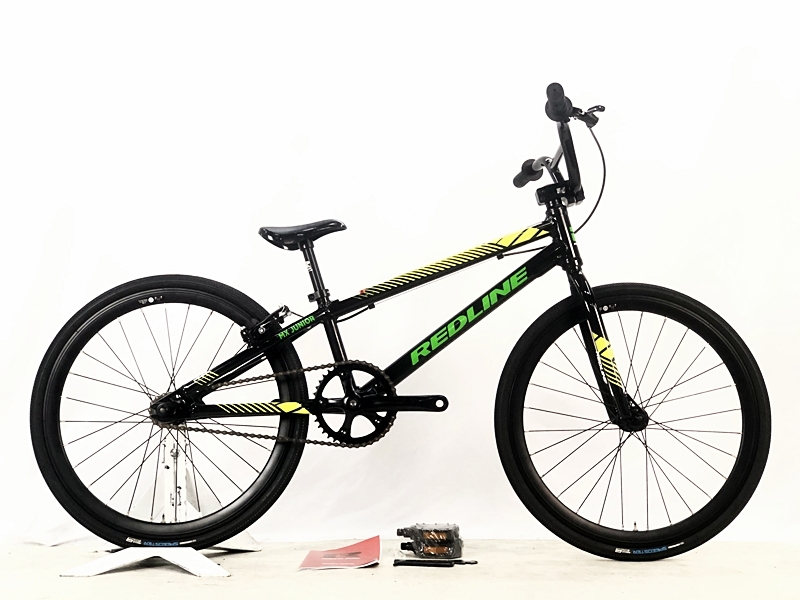 未走行品 レッドライン REDLINE MXジュニア MX JUNIOR 公道走行不可 2024年 BMX 20インチ ブラック/グリーン/イエロー ☆【値下げ】拍卖
