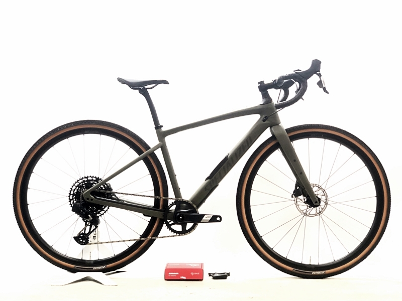 美品 SPECIALIZED DIVERGE COMP CARBON APEX eTap AXS 12速 油圧DISC 2024年 グラベルカーボンロードバイク 52サイズ カーキグリーン拍卖