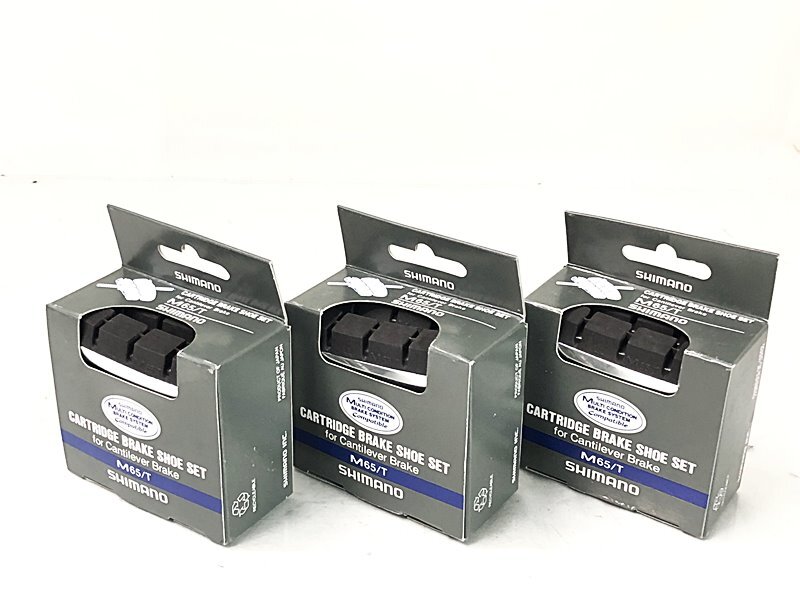 未使用品 シマノ SHIMANO カンチブレーキ用 ブレーキシュー 3コセット M65/T CARTRUDGE BRAKE SHOE SET 〇拍卖