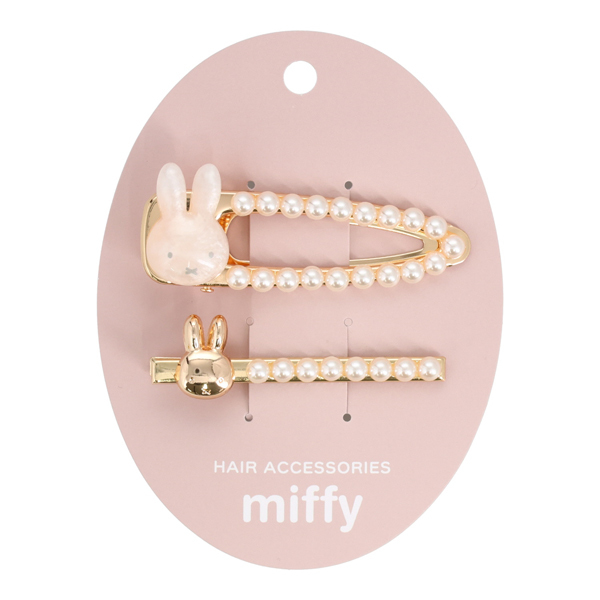 ミッフィー MFヘアクリップ パール 2個セット 結婚式 パーティ ヘアクリップ ヘアアクセ拍卖